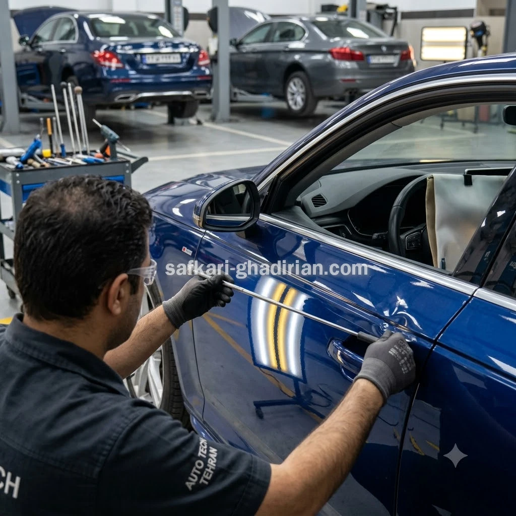 خدمات صافکاری و نقاشی خودرو بدون رنگ در تهران